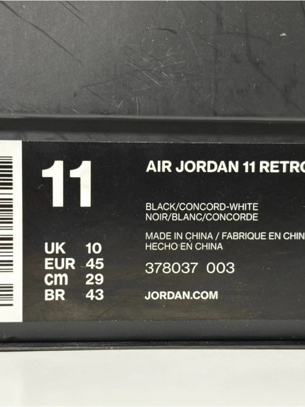 Nike Air Jordan 11 Retro 378037-003 Space Jam 2015 size 11 Mens Bugs Bunny